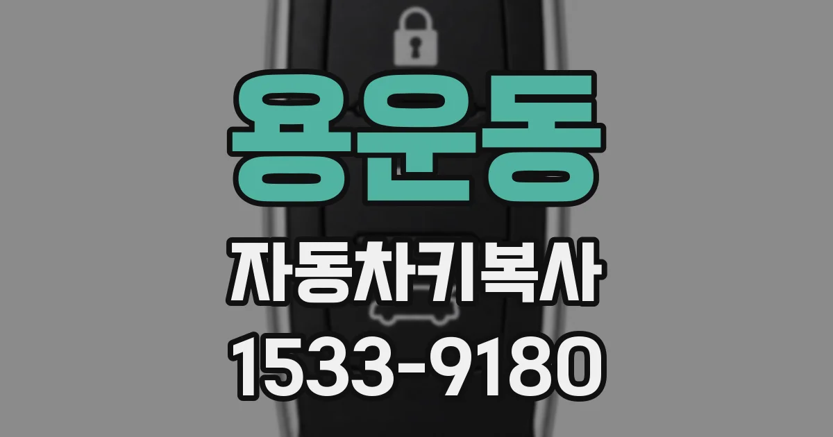 용운동 자동차키복사