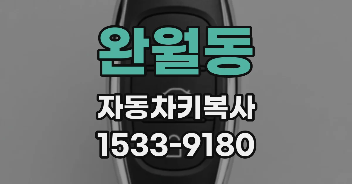 완월동 자동차키복사
