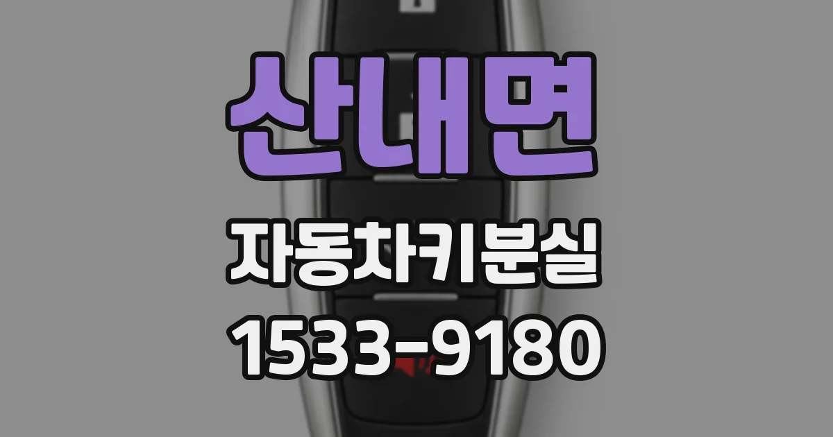 산내면 자동차키분실