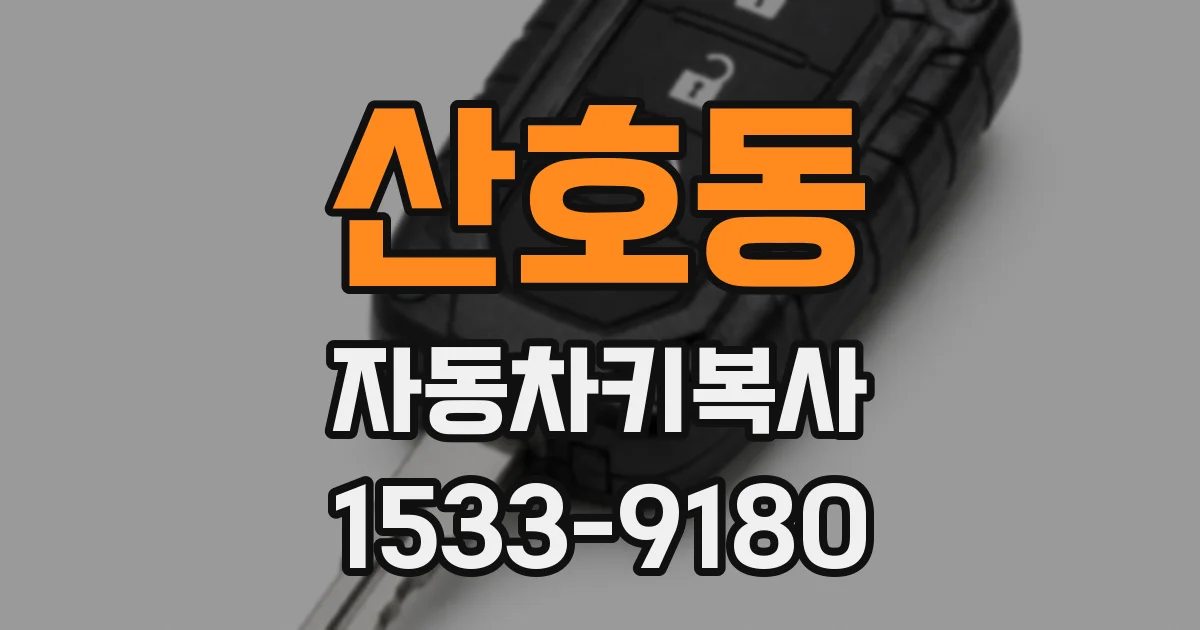 산호동 자동차키복사