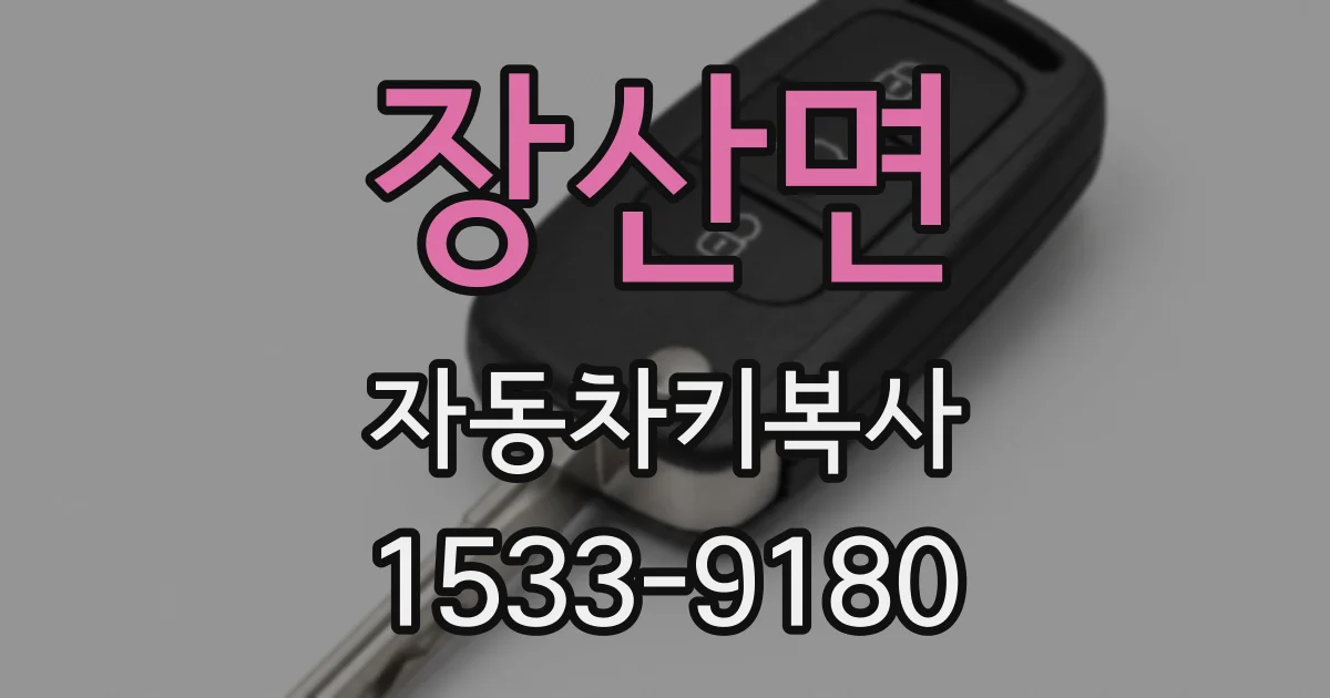 장산면 자동차키복사