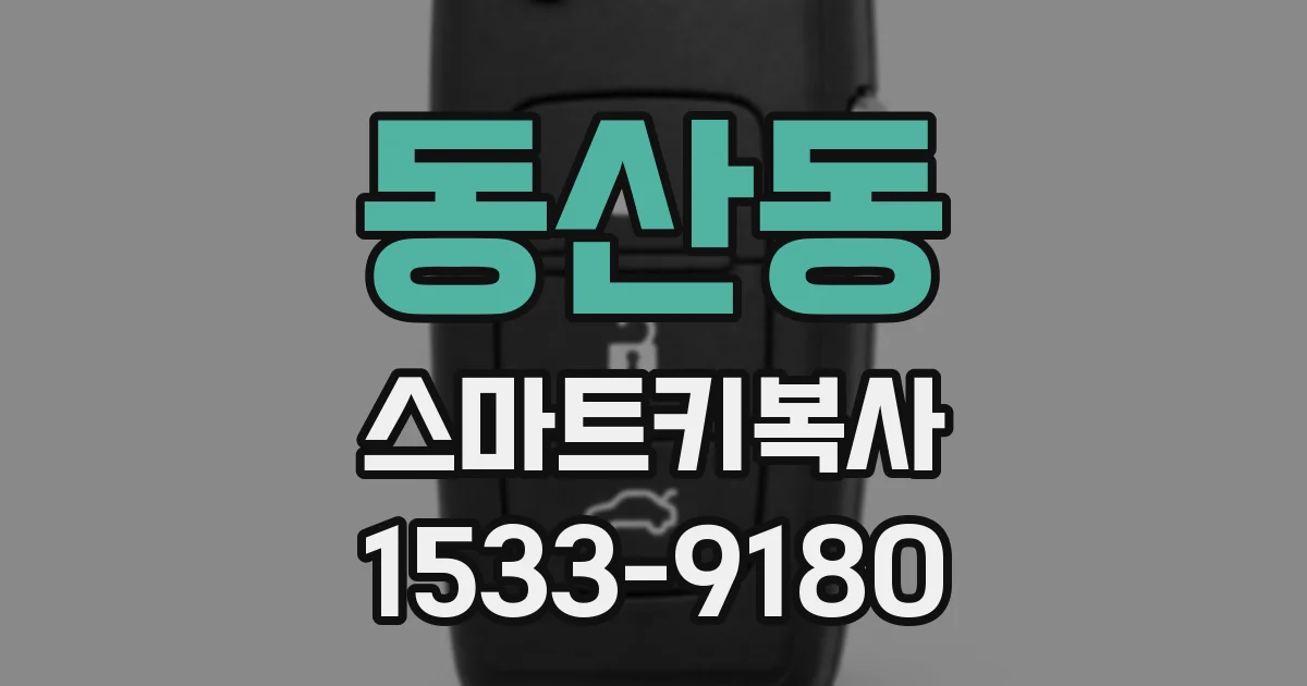 동산동 스마트키복사