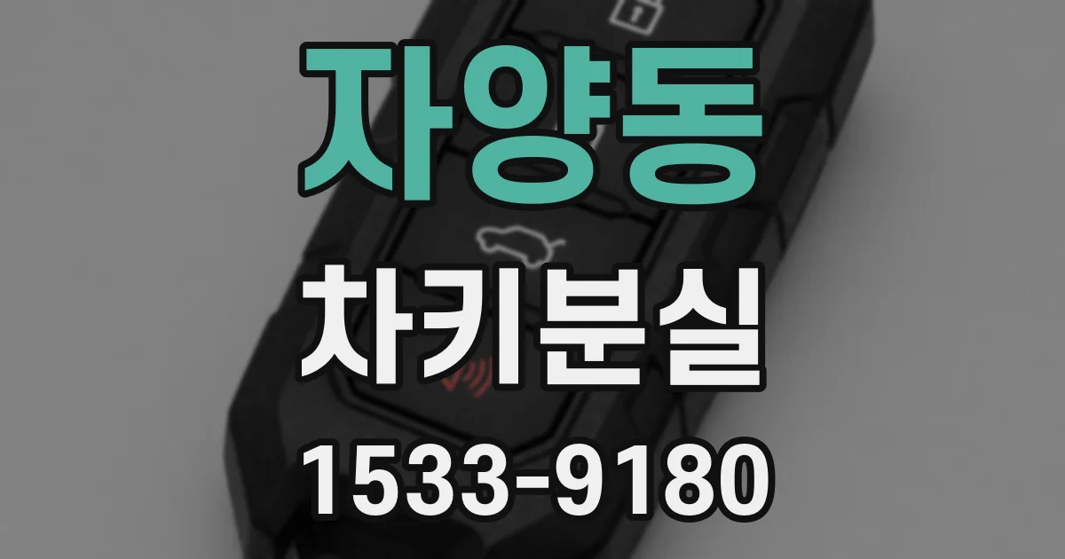 자양동 차키분실