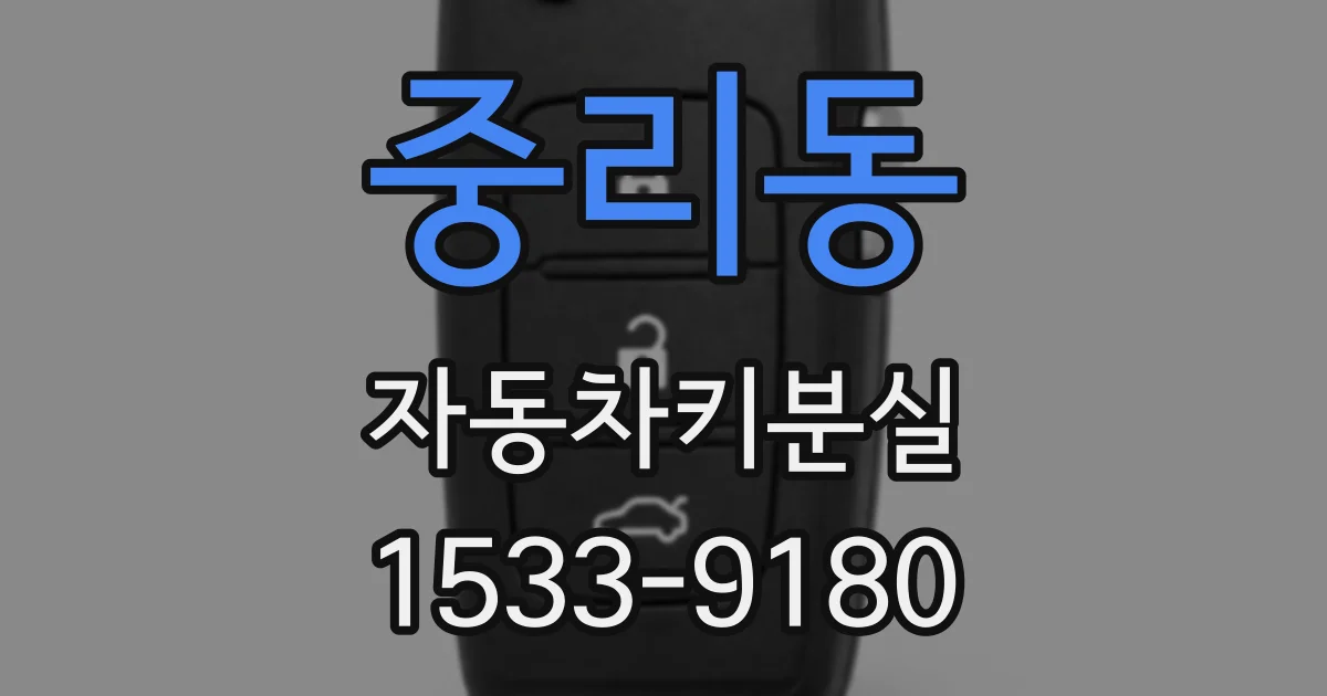 중리동 자동차키분실