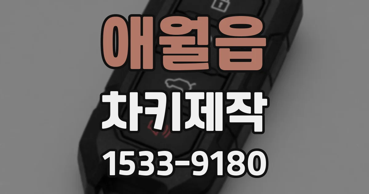 애월읍 차키제작
