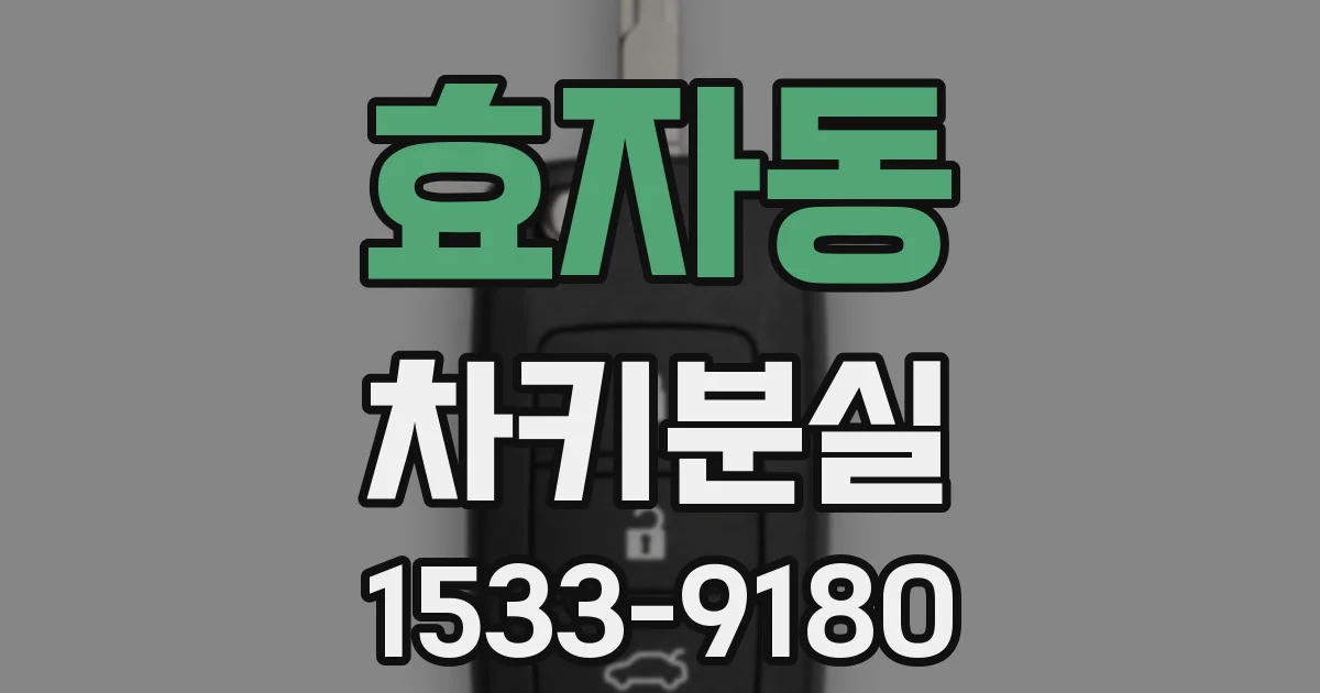 효자동 차키분실