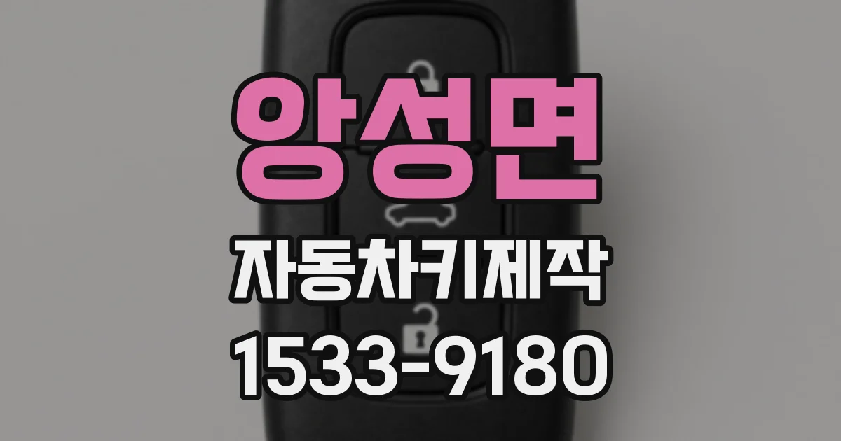 앙성면 자동차키제작
