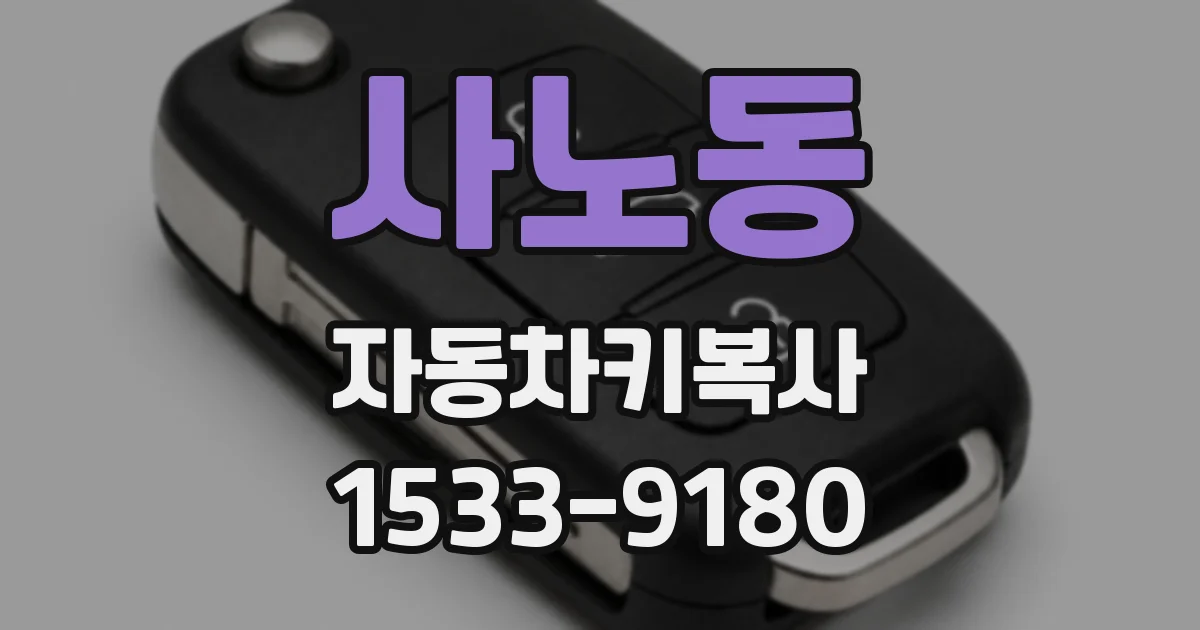 사노동 자동차키복사
