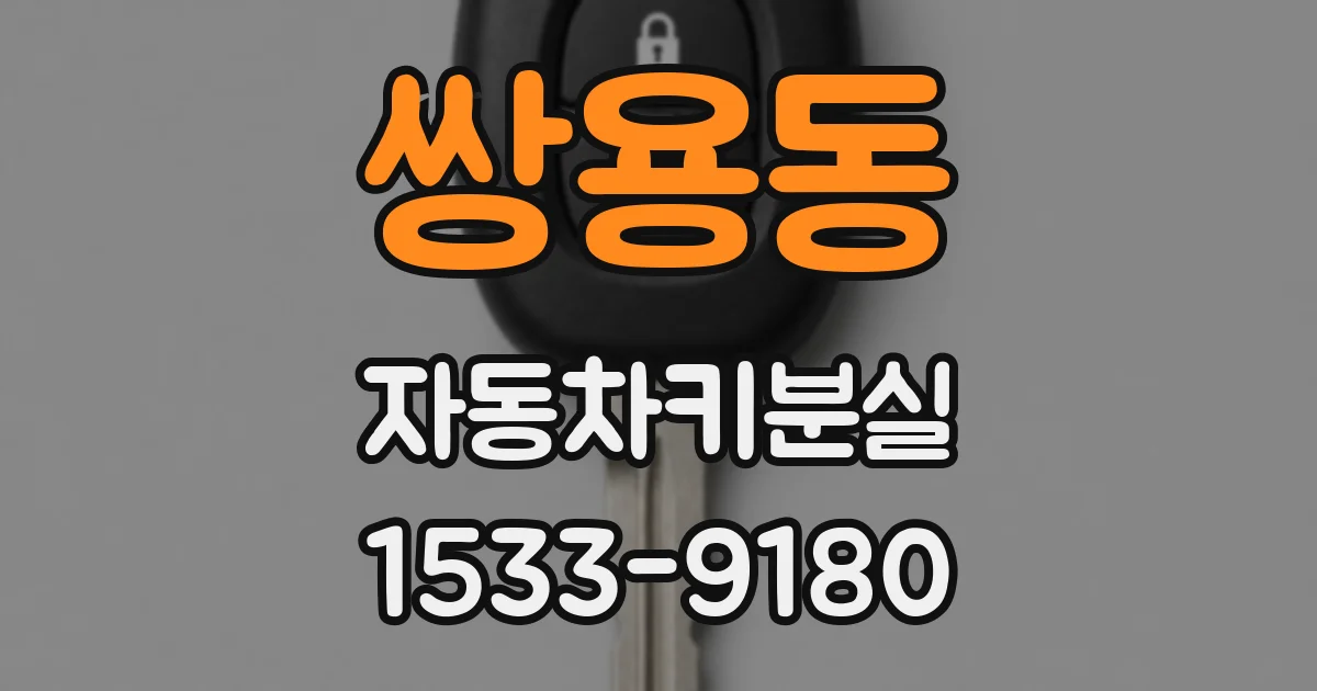 쌍용동 자동차키분실