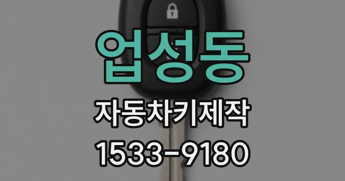 업성동 자동차키제작
