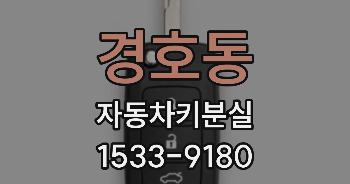경호동 자동차키분실