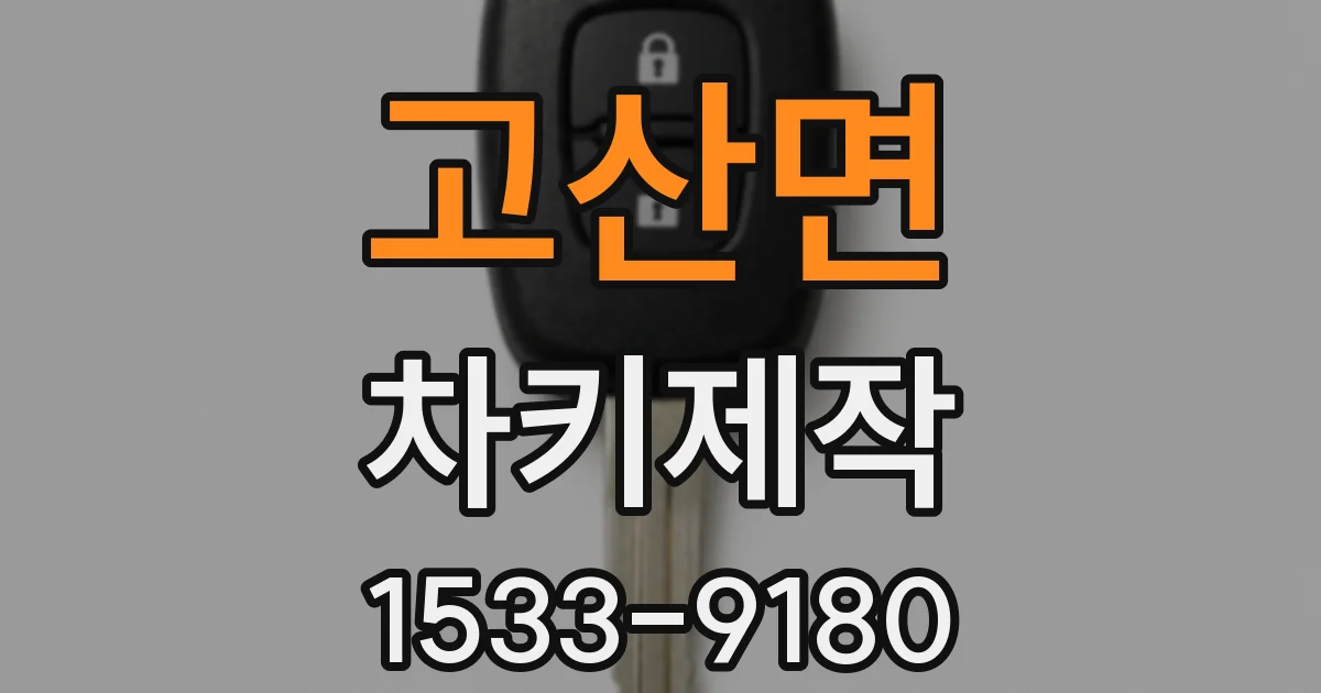 고산면 차키제작