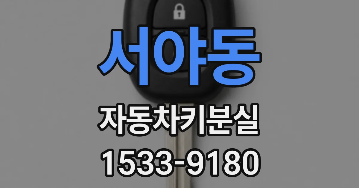 서야동 자동차키분실