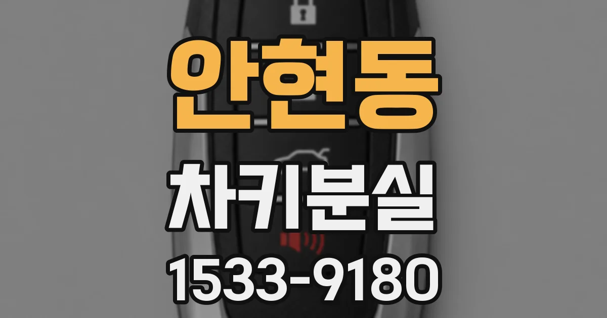 안현동 차키분실