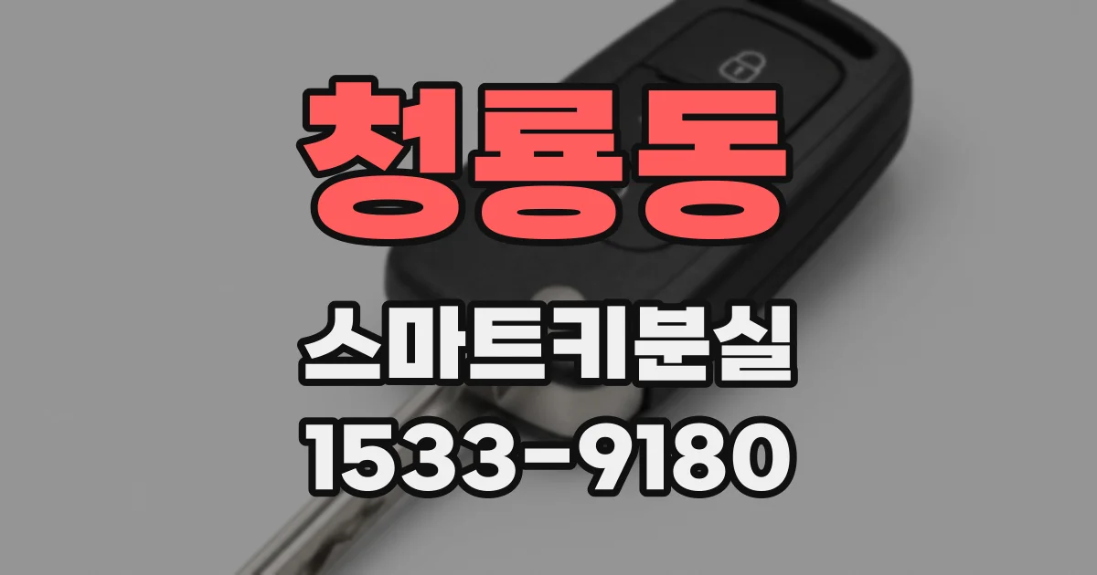 청룡동 스마트키분실