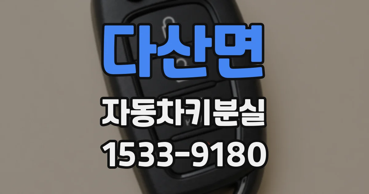 다산면 자동차키분실