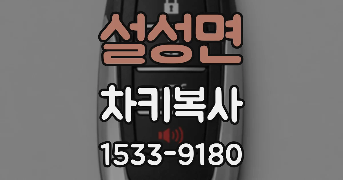 설성면 차키복사