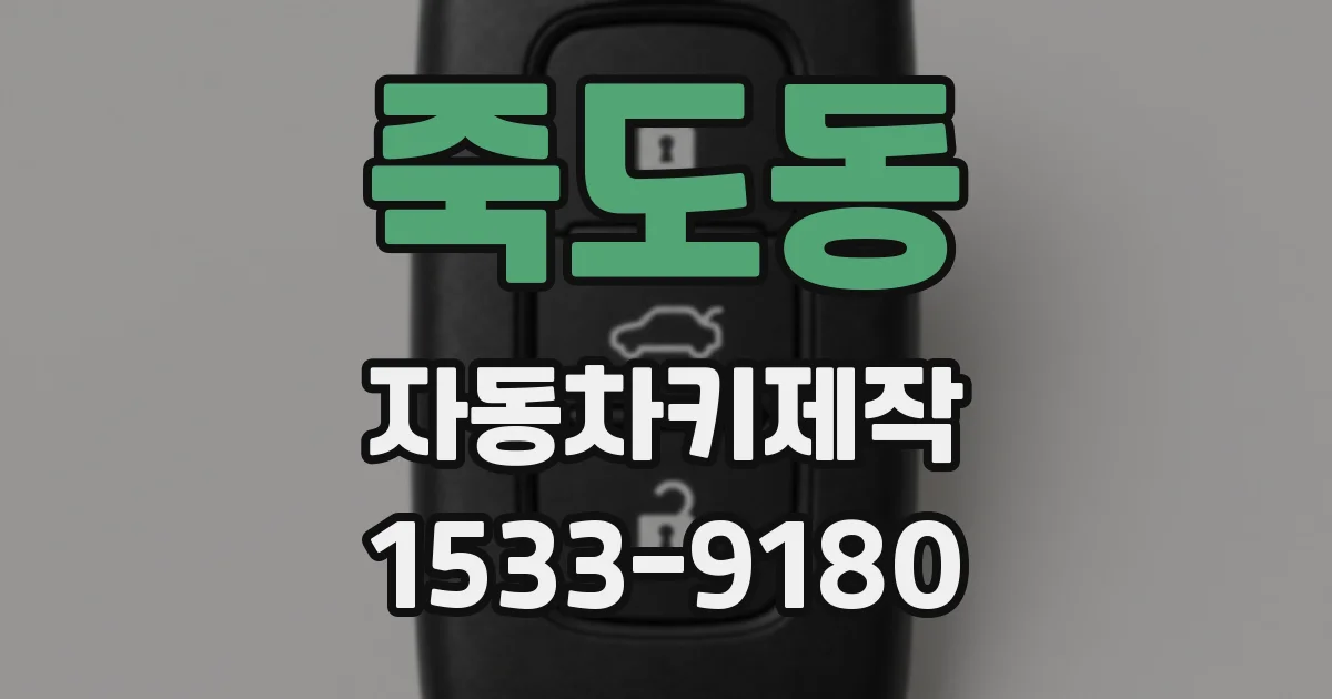 죽도동 자동차키제작