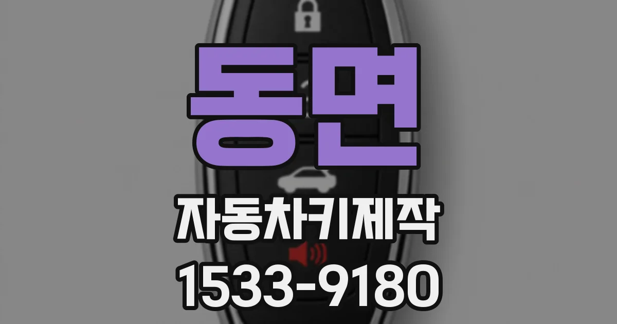 동면 자동차키제작