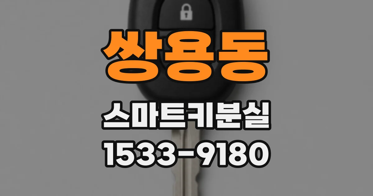 쌍용동 스마트키분실