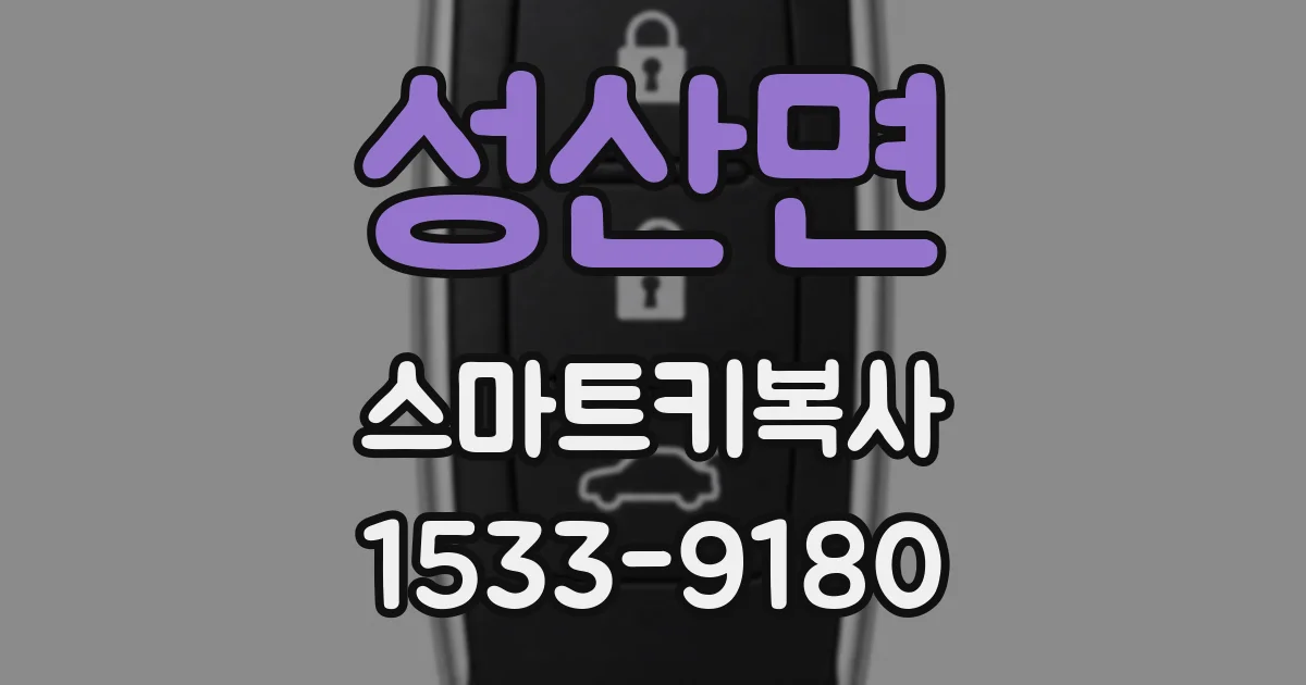 성산면 스마트키복사