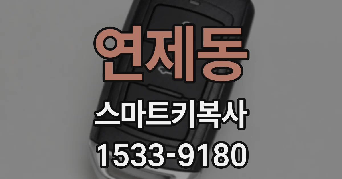 연제동 스마트키복사