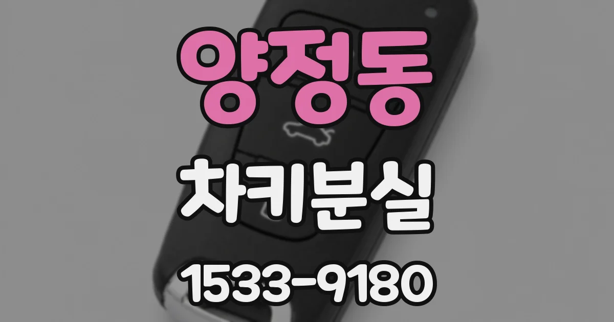 양정동 차키분실