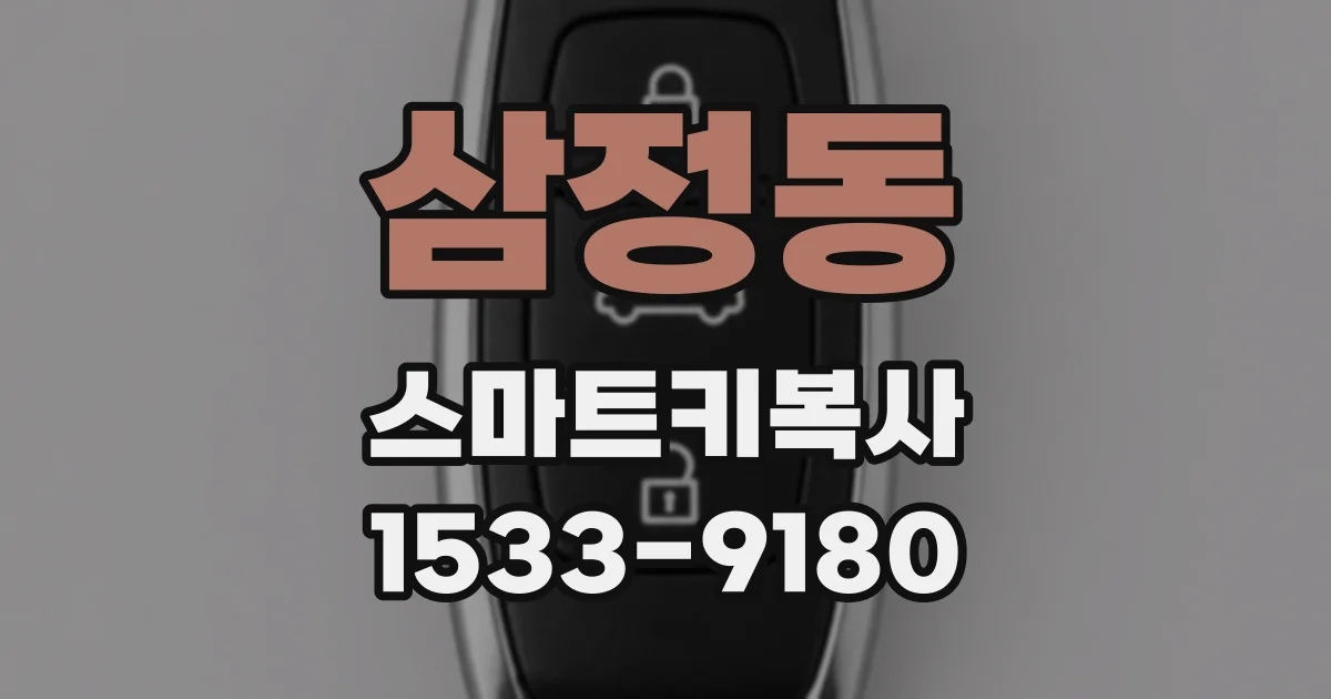 삼정동 스마트키복사