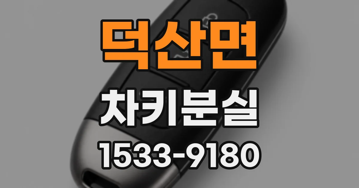 덕산면 차키분실