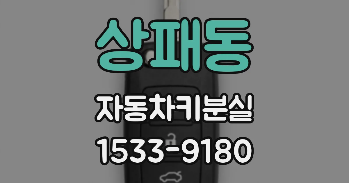 상패동 자동차키분실