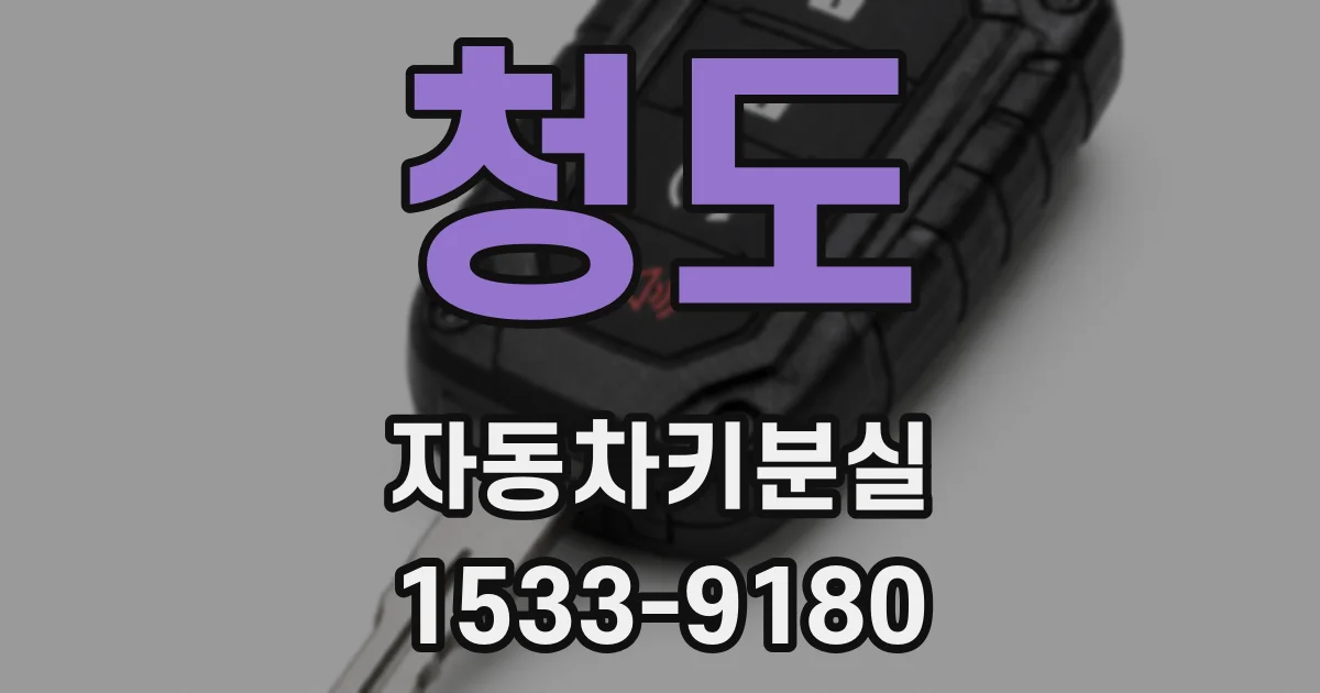 청도 자동차키분실