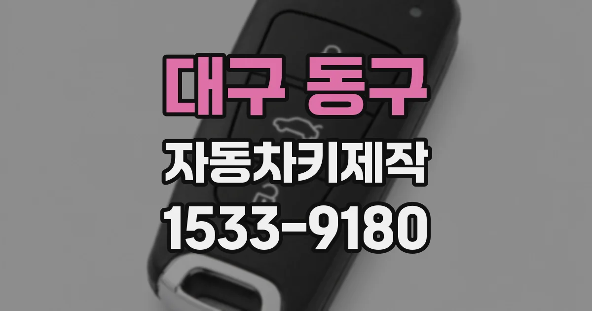 대구 동구 자동차키제작