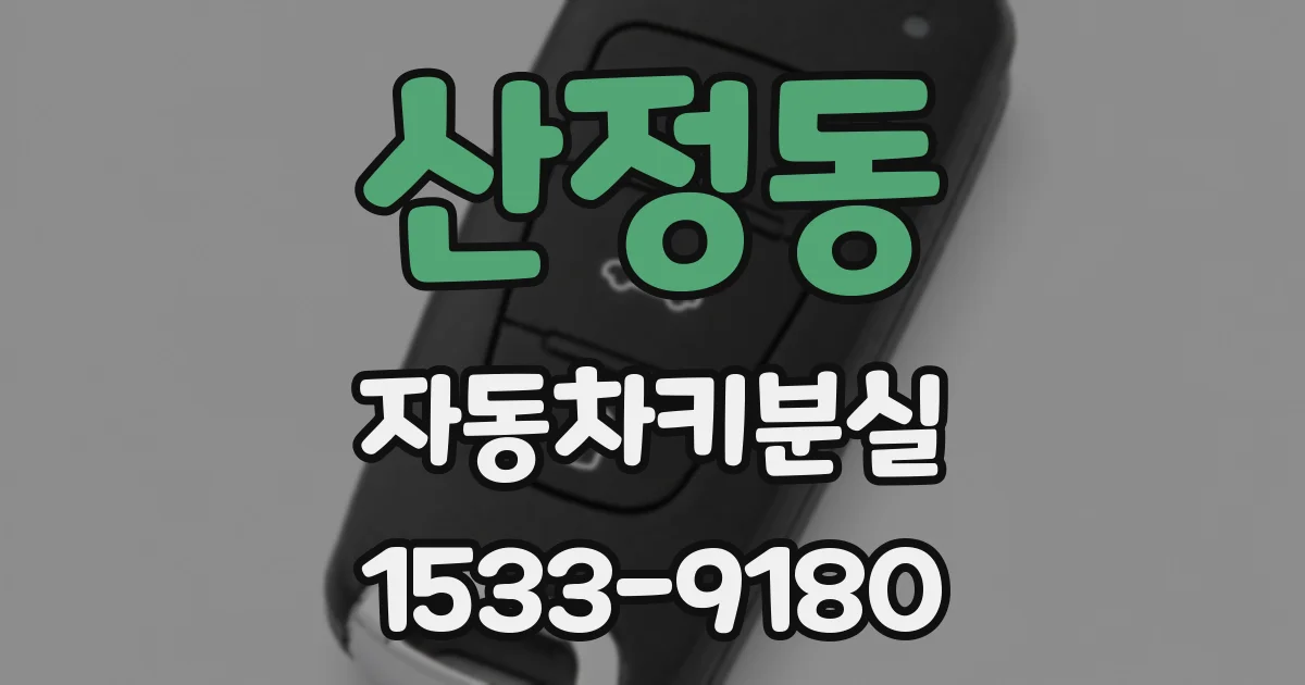 산정동 자동차키분실