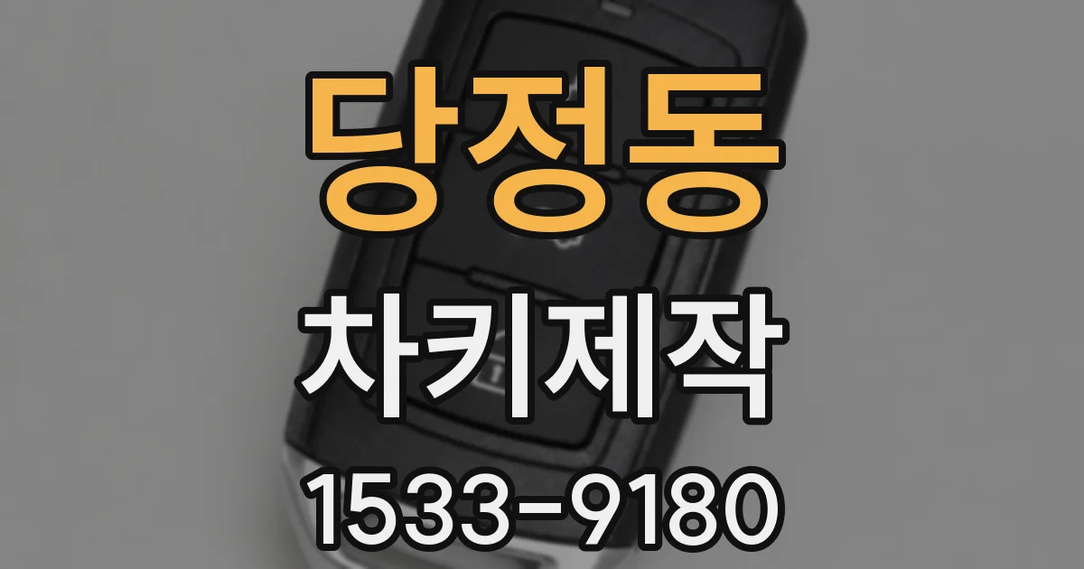 당정동 차키제작