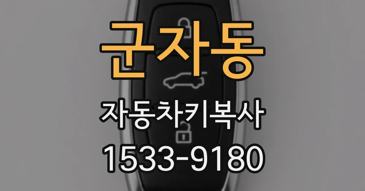 군자동 자동차키복사