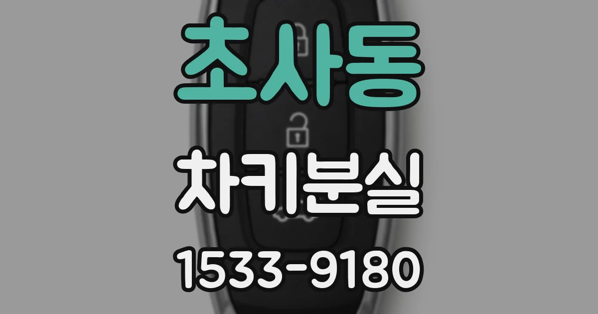초사동 차키분실