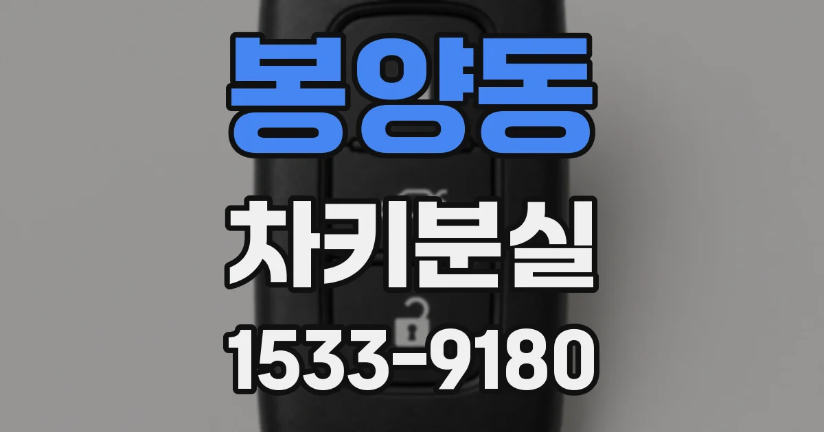 봉양동 차키분실