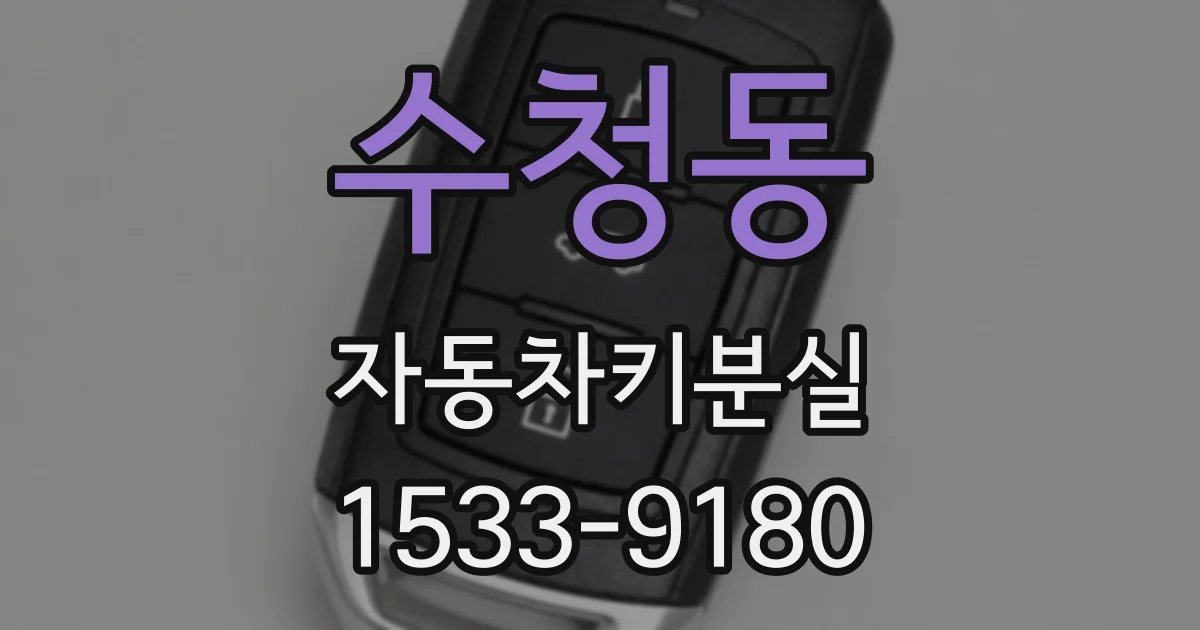 수청동 자동차키분실