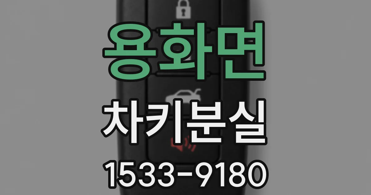 용화면 차키분실