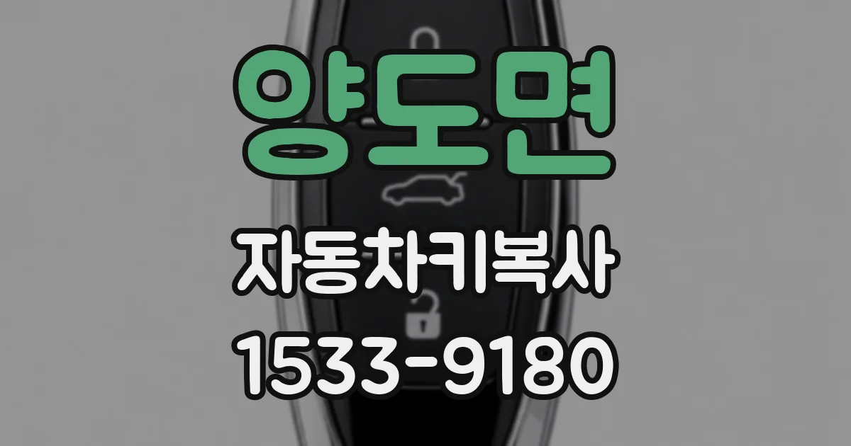 양도면 자동차키복사