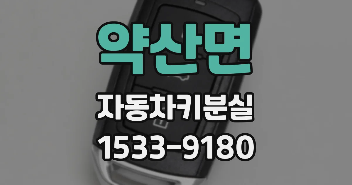 약산면 자동차키분실
