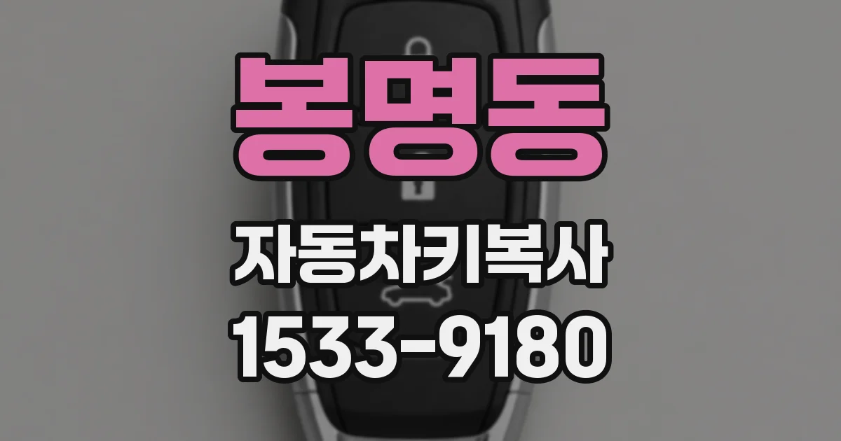 봉명동 자동차키복사