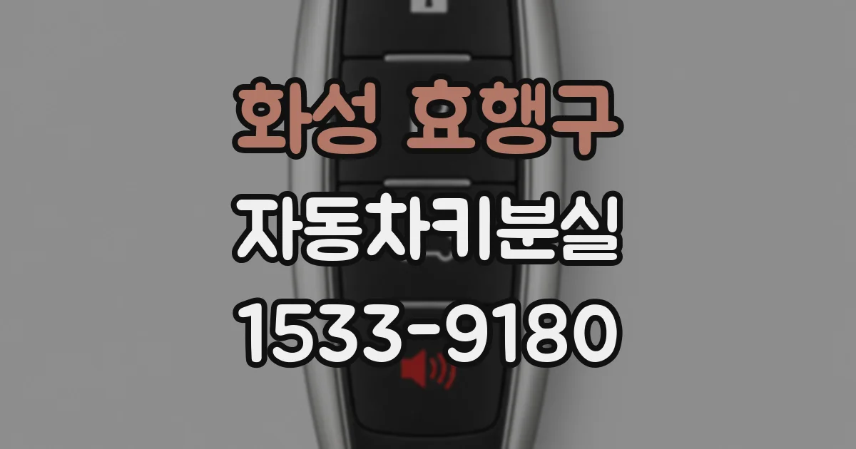 화성 효행구 자동차키분실