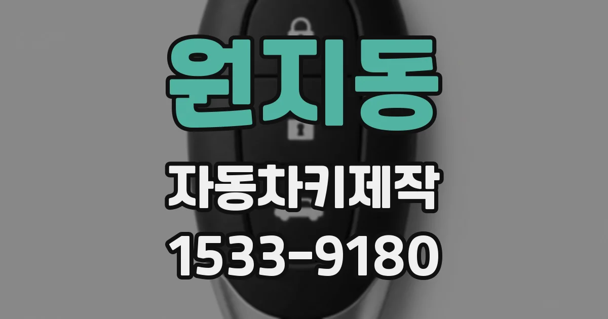 원지동 자동차키제작