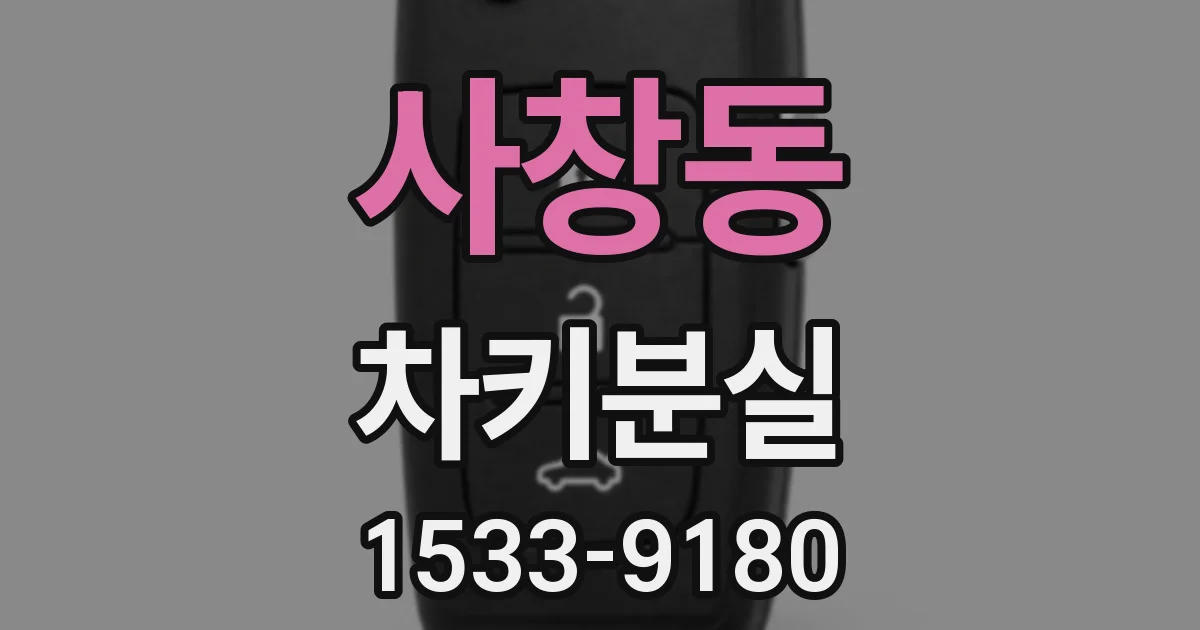 사창동 차키분실