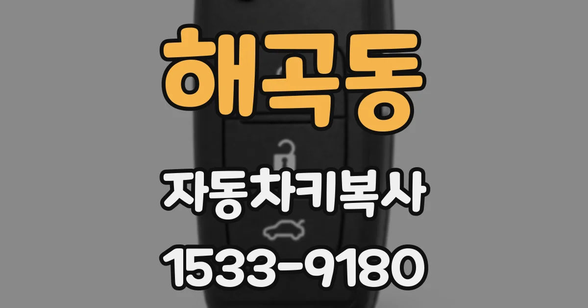 해곡동 자동차키복사