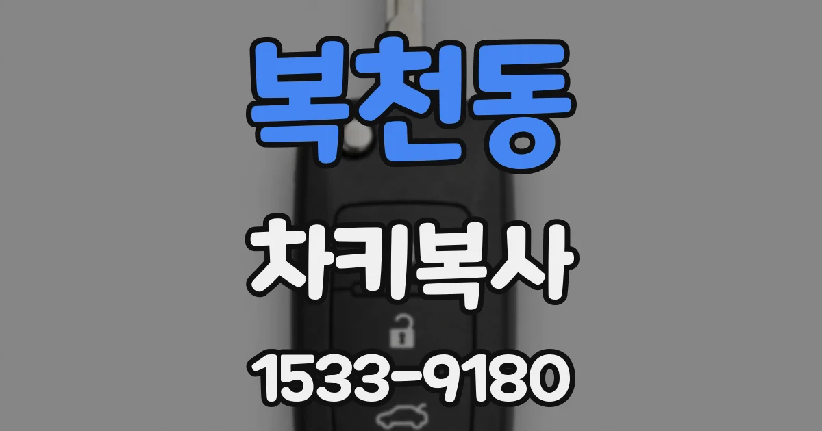 복천동 차키복사