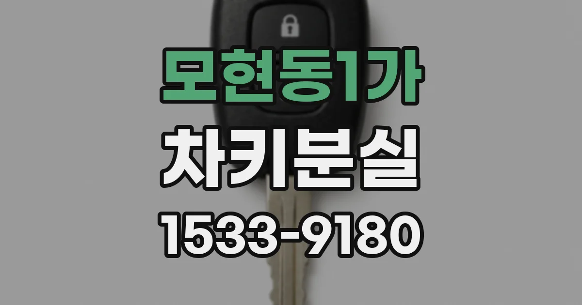 모현동1가 차키분실