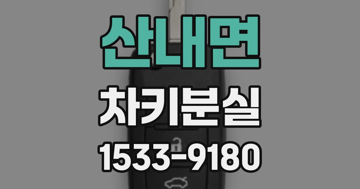 산내면 차키분실