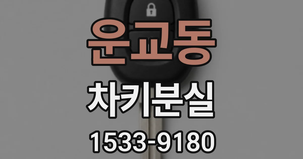 운교동 차키분실